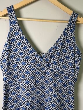 Patagonia Organic Cotton Sundress | Women’s XL | Blue Geo Print | Fit & Flare